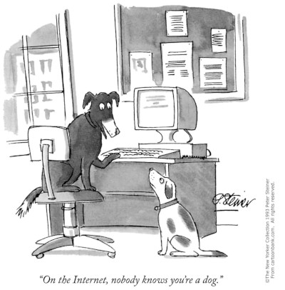 The New Yorker's famous cartoon: On the Internet, nobody knows you're a dog