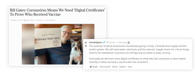 Bill Gates on COVID-19 digital certificates