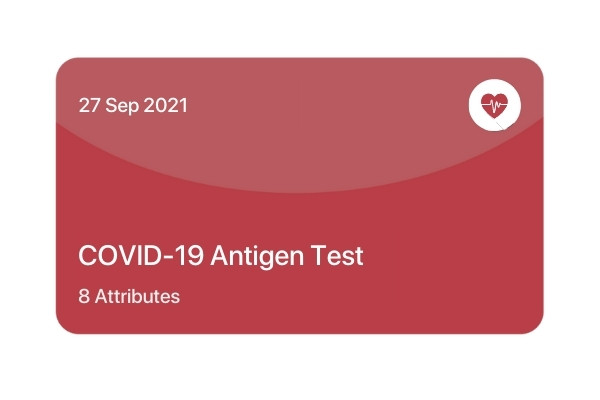 COVID-19 Antigen Test Result as a Verifiable Credential