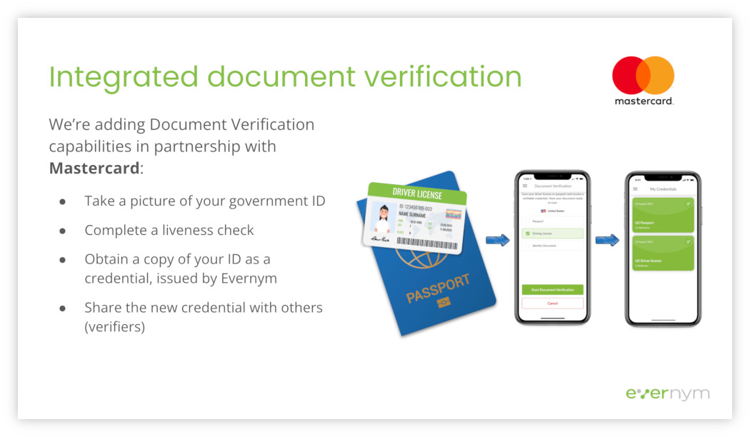 Identity document verification in Evernym's Connect.Me and Mobile SDK
